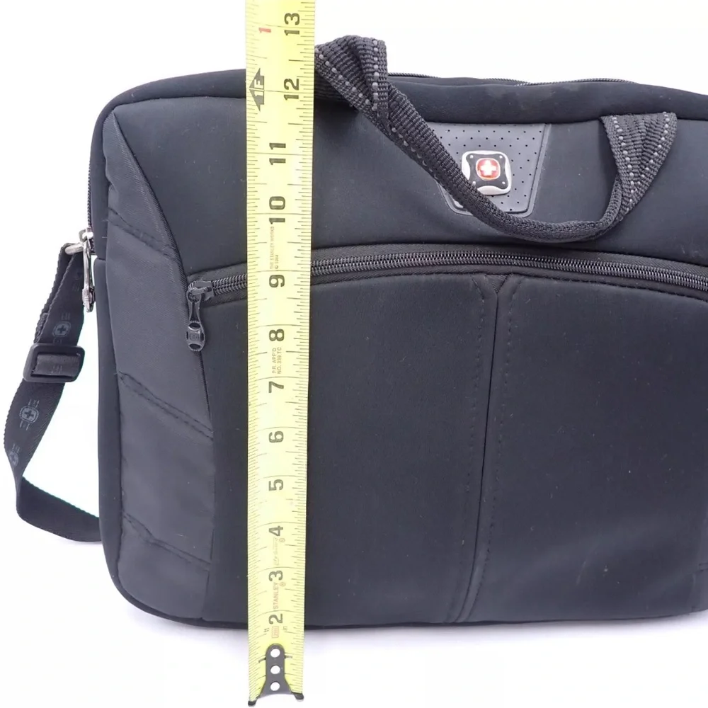 Swiss Gear Wenger Laptop Tablet Case Padded Black Shoulder Strap Crossbody
